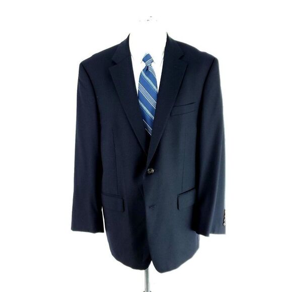 Lauren Ralph Lauren Wool 2 Button Blazer 40R Or Slim Fit 42R Blue - Picture 3 of 10